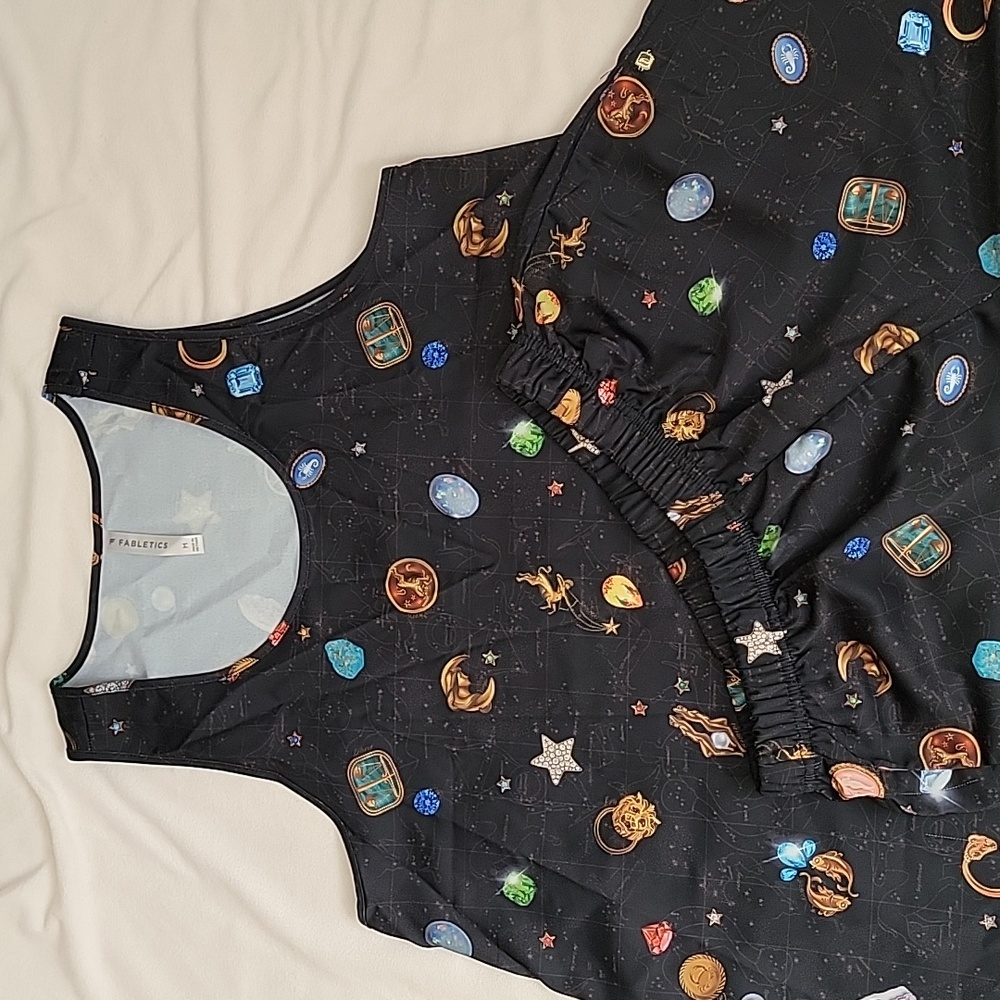 Fabletics Eco Satin Pajama Set | "Lucky Charm" | Size Medium | Like New ✨